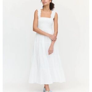 Hill House - Elegant White Sleeveless Maxi Dress